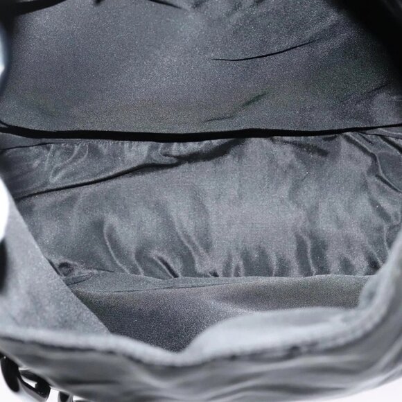 PRADA Shoulder Bag Nylon Plastic Black Silver Auth ep9367 - Picture 11 of 16